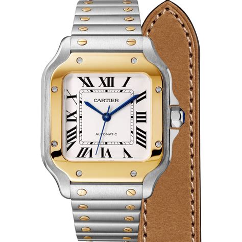 precio de reloj santos de cartier acero y oro|reloj cartier santos 100.